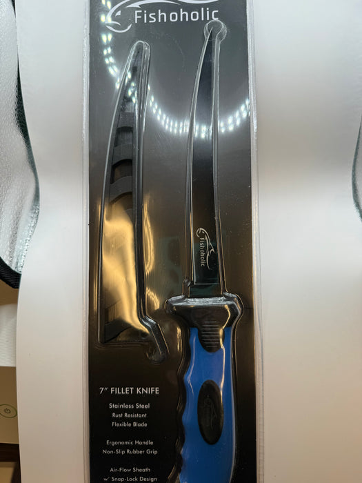 Fishoholic Stainless Steel Fillet Knife w' Air Flow Sheath