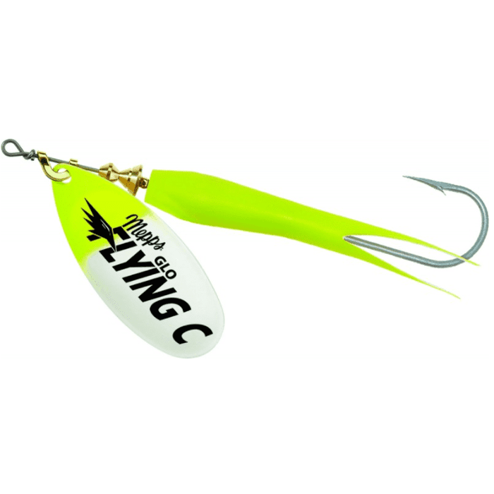 Mepps Flying C Spinner - Comes with steel treble and single salmon hook