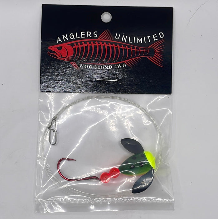 Anglers Unlimited Pre-Tied Spin Glo Leader with Single Hooks