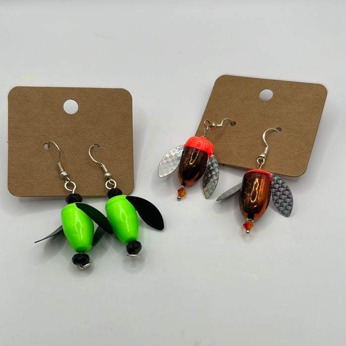 Handmade Fishing Tackle Earrings