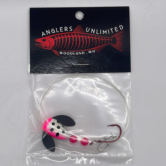 Anglers Unlimited Pre-Tied Spin Glo Leader with Single Hooks