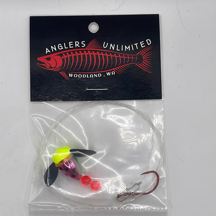 Anglers Unlimited Pre-Tied Spin Glo Leader with Single Hooks