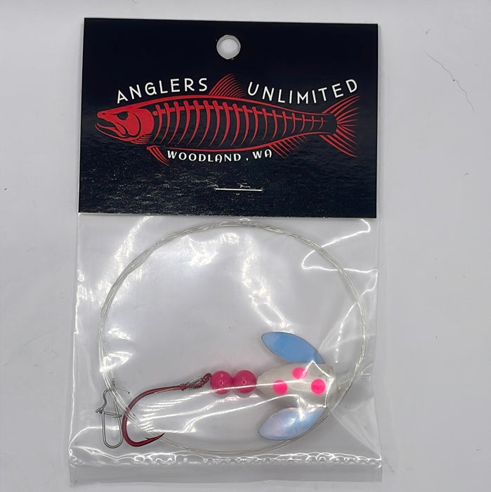 Anglers Unlimited Pre-Tied Spin Glo Leader with Single Hooks