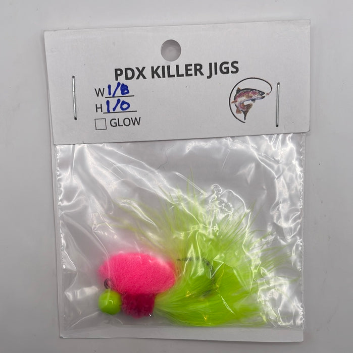 PDX Killer Jigs - Salmon/Steelhead Jigs 1/8 wt 1/0 hook