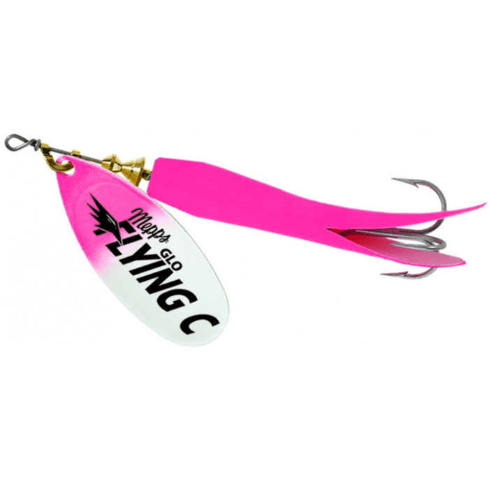 Mepps Flying C Spinner  - Comes with steel treble and single salmon hook