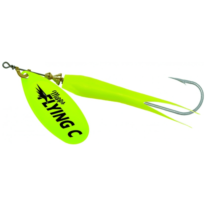 Mepps Flying C Spinner  - Comes with steel treble and single salmon hook