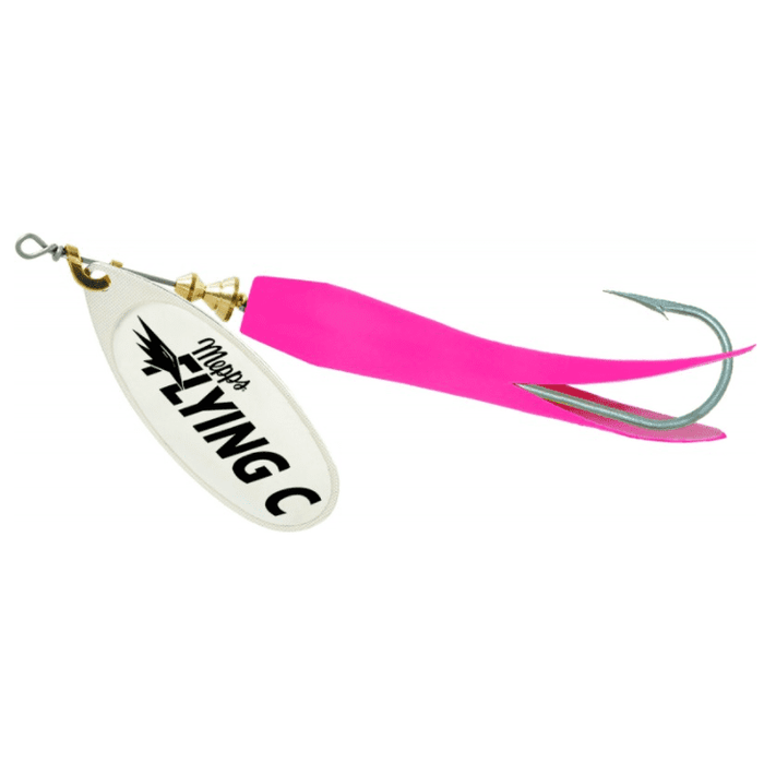 Mepps Flying C Spinner  - Comes with steel treble and single salmon hook